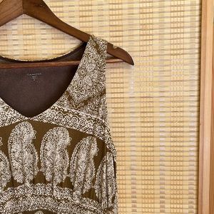 Garnet Hill Maxi Dress Paisley Pockets Boho